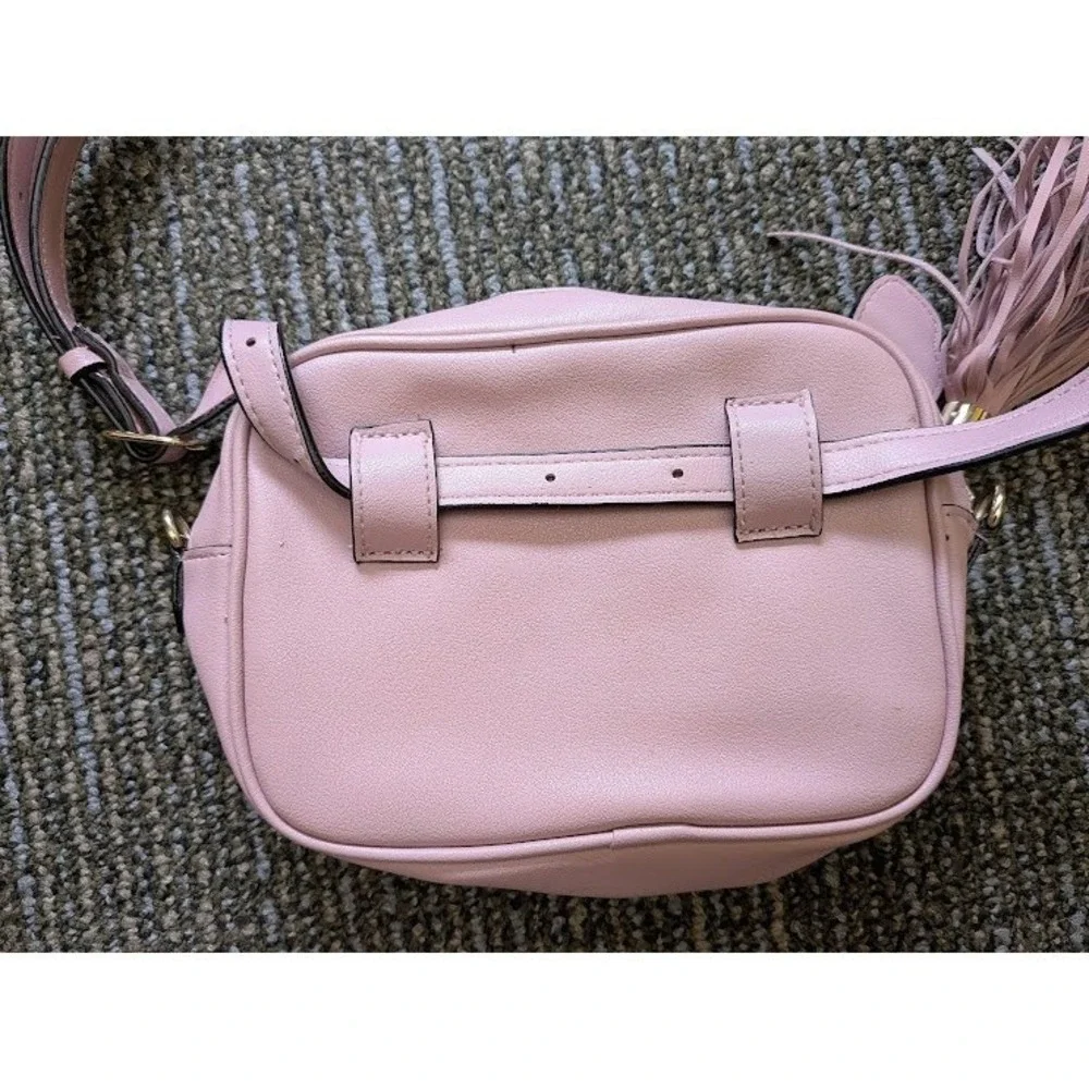 Victoria's Secret Pink Shoulder Bag Tassel Glitter Patch Accents Y2K Style Twee